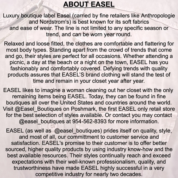 EASEL “Great Vibes” Mixed Print Relaxed & Stretchy Fit Top Defined Seams Details - Picture 15 of 15